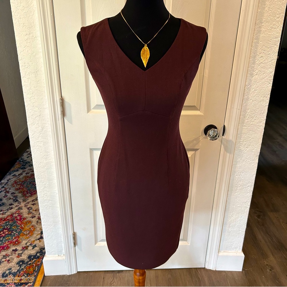 White House Black Market Maroon Dress